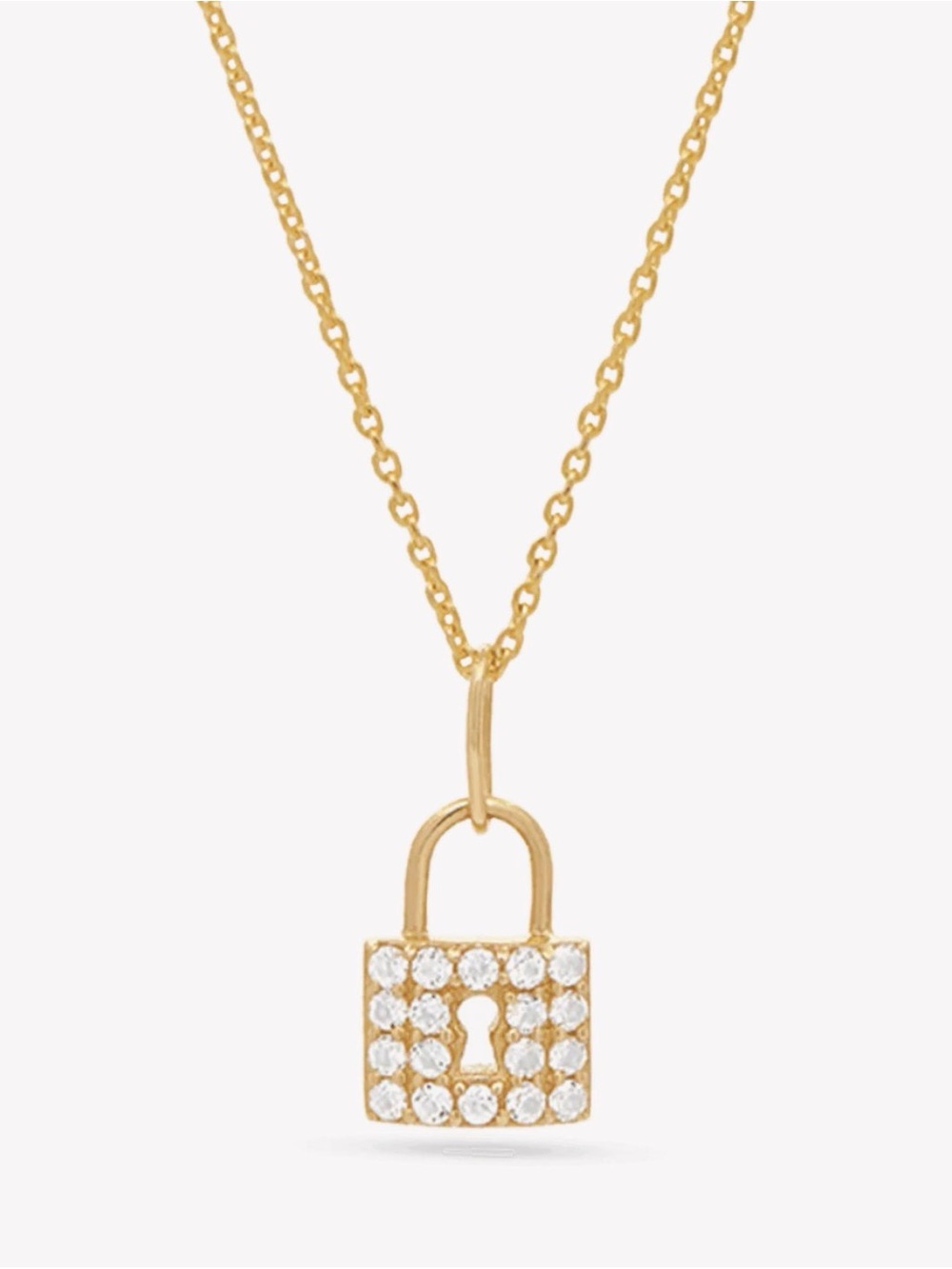 Pave Topaz Lock Pendant